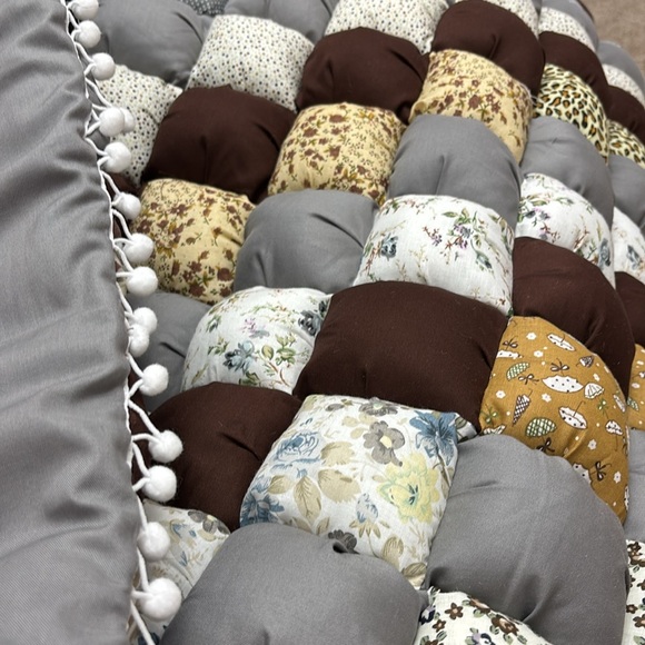 Gray and Brown Patchwork Cribs Quilt Bedding - Picture 7 of 7